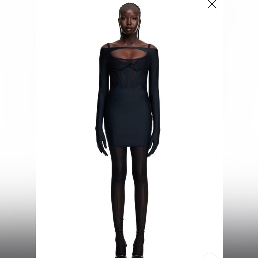 SOLD OUT Mugler HM Corset-style Mini Dress Size S
